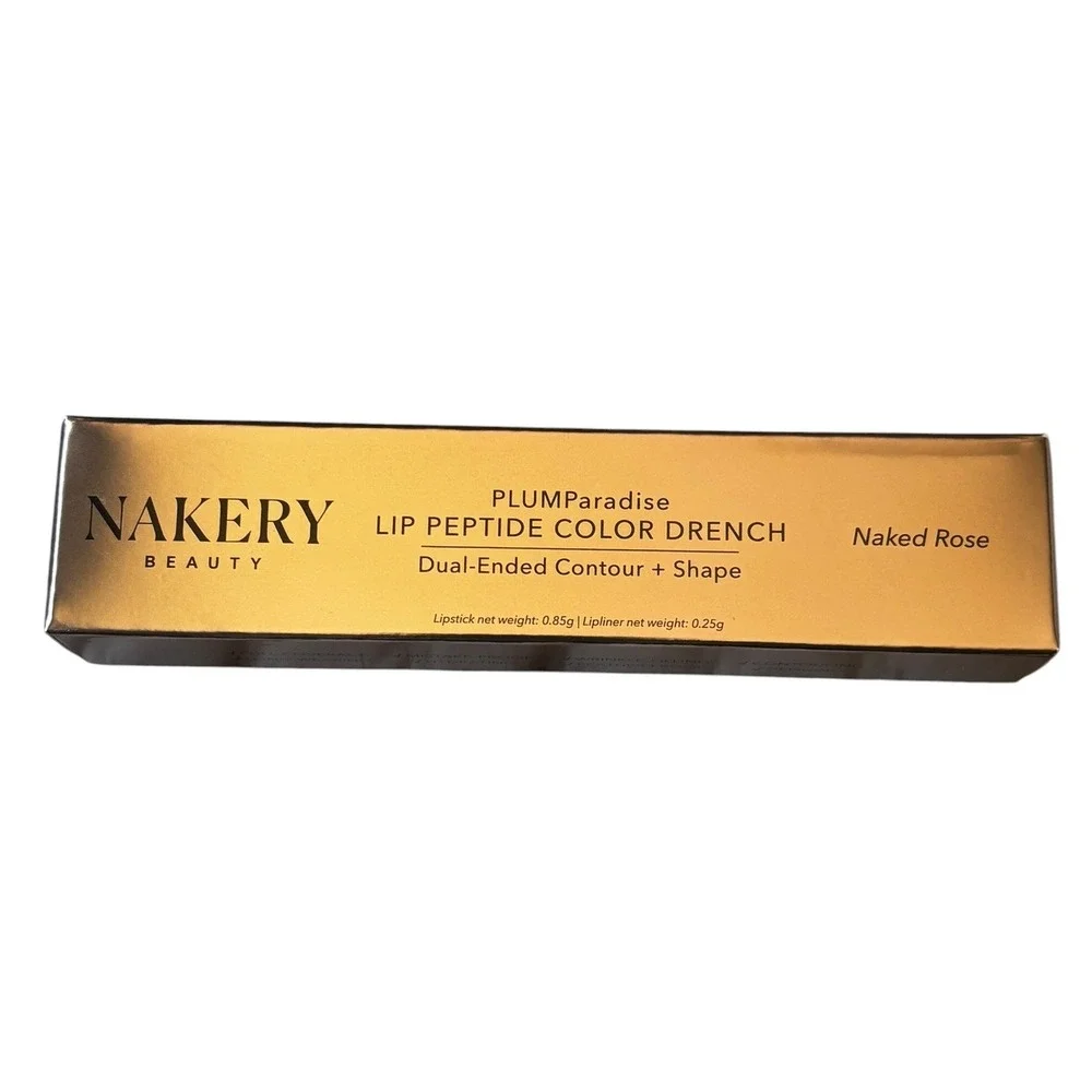 Nakery Beauty PLUMParadise Lip Peptide --Drench Naked Rose Dual-Ended Contour